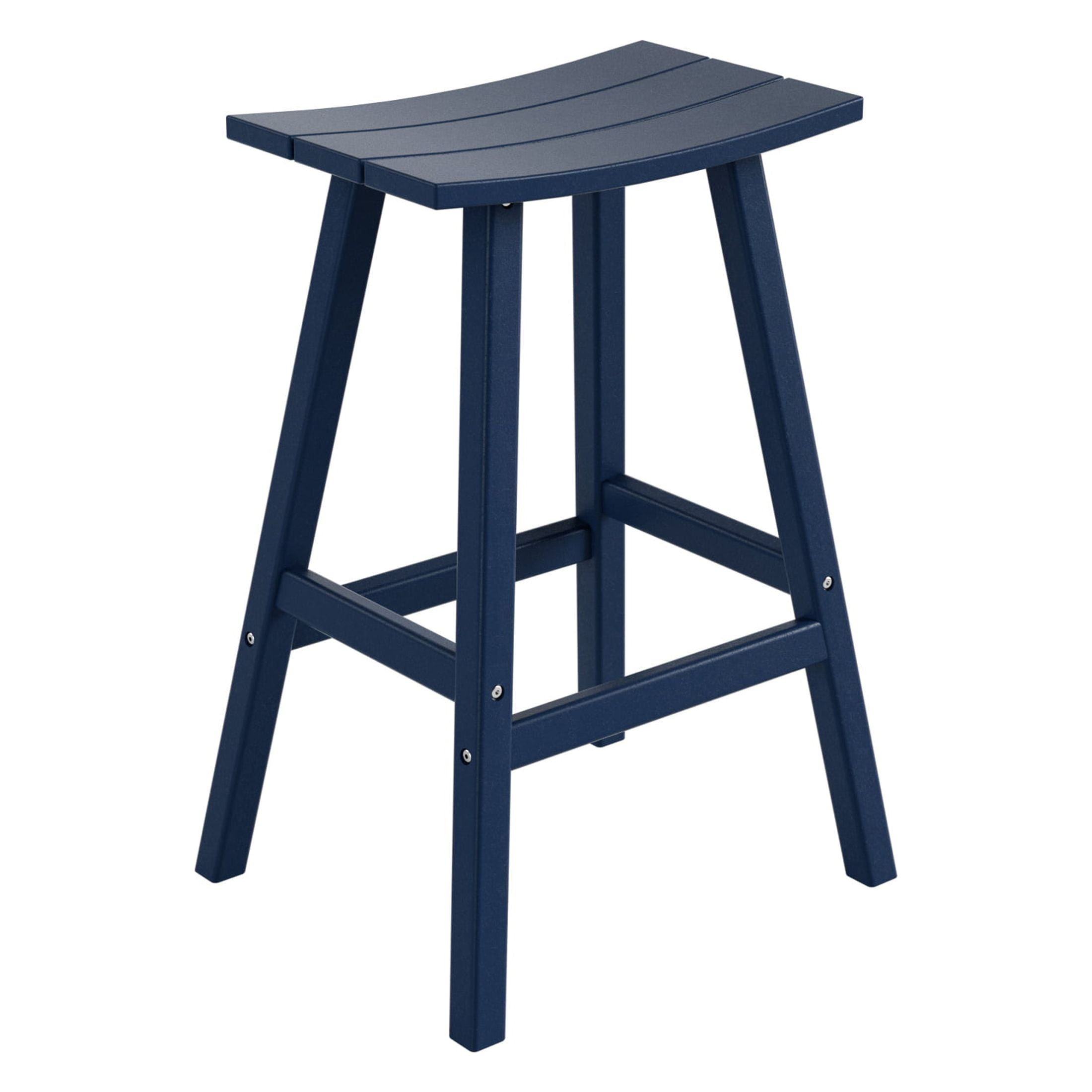GARDEN 29" Inches Adirondack Plastic Outdoor Bar Stools (Set of 2), Navy Blue