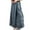 Blue, variant on Women Cotton Palazzo Pants Casual Flare Elastic High Waist Drawstring Wide Leg Pants Raw Frayed Hem Jeans Flowy Ruffle Pants
