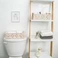 thumbnail image 2 of Storage Baskets Boho Decor Box Handmade Woven Decorative Countertop Toilet Tank Shelf Cabinet Organizer for Bedroom Nursery Livingroom Home, Set of 2, Ivory, 2 of 6