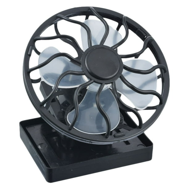 EeaseMX Ventilador solar ecológico de 1 pieza, ahorrador de energía, ideal para el hogar, la oficina y el dormitorio (negro)