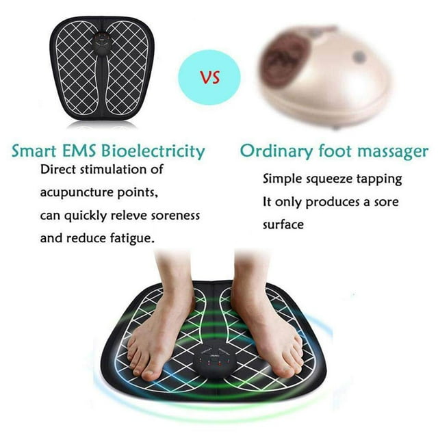 Appareil de Massage des Pieds Intelligent EMS Stimulation Musculaire Circulateur de Pieds Améliore la Circulation