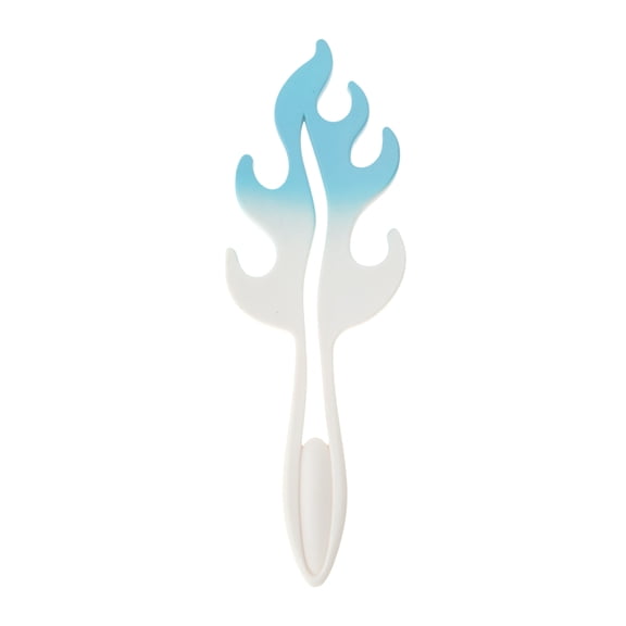 Unique Bargains 1 Pc Gradual Flame Hollow Comb Hair Brush Blue ABS Nylon