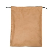 Pure Cotton Flannel Drawstring Storage Bag - Soft, Durable Travel Clothes Organizer for Underwear & Accessories - Small Leather Trimmed Buckle Closure Bag