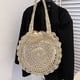 thumbnail image 5 of Bolsa De Hombro Summer Lady Circle Beach Bag Bolso de hombro tejido informal para fiestas navideñas (Beige) Likrtyny Para Estrenar, 5 of 9