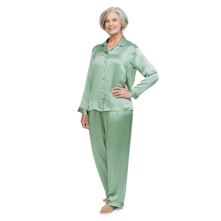 TexereSilk Women's Luxury Silk Pajama Set - Beautiful Sleepwear