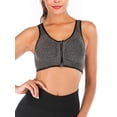 thumbnail image 5 of Women's Zipper Front Bras Yoga Sports Bras Training Stretch Tank Top High Impact Padded Bra Front With Zipper Closure, 5 of 7