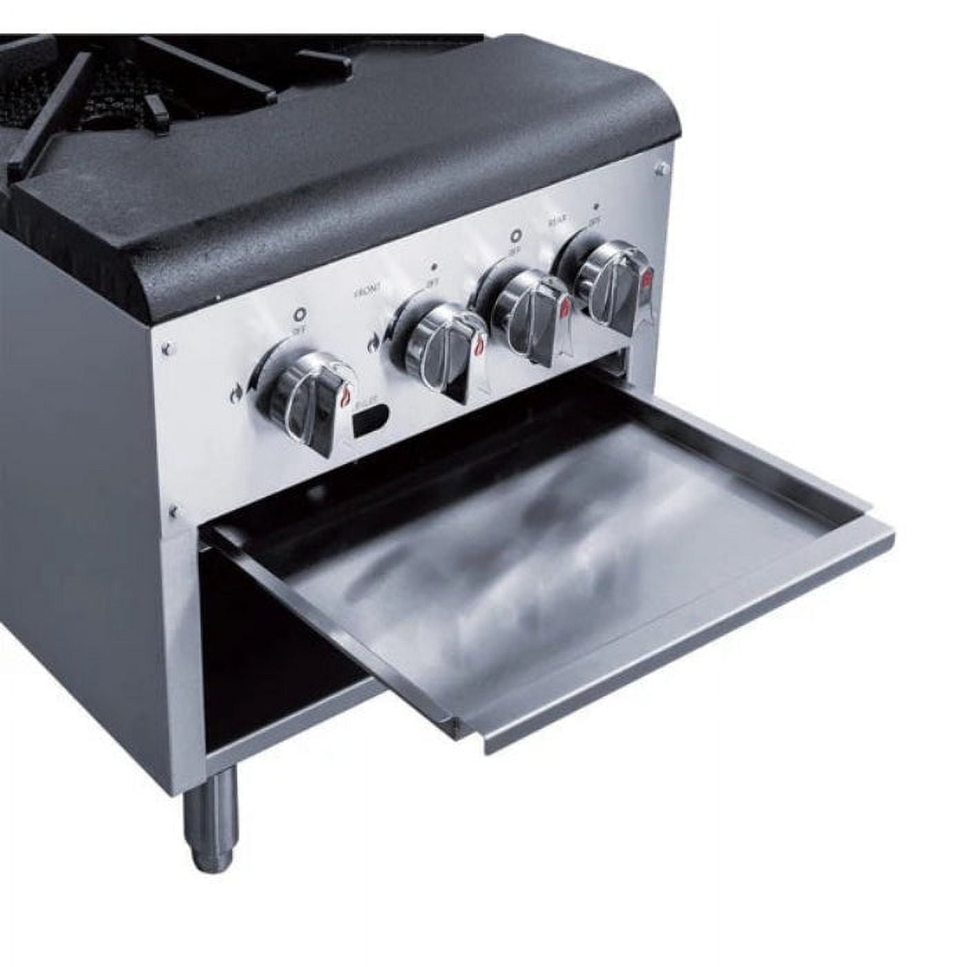 Dukers DCSPA1 Stock Pot Range - 80,000 BTU, Dual Cast Iron Burners, Stainless Steel Construction