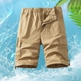 thumbnail image 2 of uikmnh Shorts for Men Men's Summer Casual Pocket Straight Leg Solid Color Shorts Size:M, 2 of 4