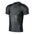 thumbnail image 1 of Padded Compression Shirt Protective Top Rib Chest Protector for Rugby Football Painball Baseball Basketball L, 1 of 6