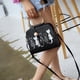 thumbnail image 2 of Bolso bandolera con estampado animal, Yannerr para mujer, con estampado de gato (negro), 2 of 5