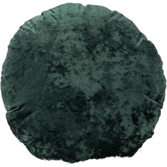 Solid Color Round Throw Cushion Cover: Round Pillow Covers for Home Decoration, Soft Warm Pillow Case, Decorative Velvet Throw Pillow Cover (Green)