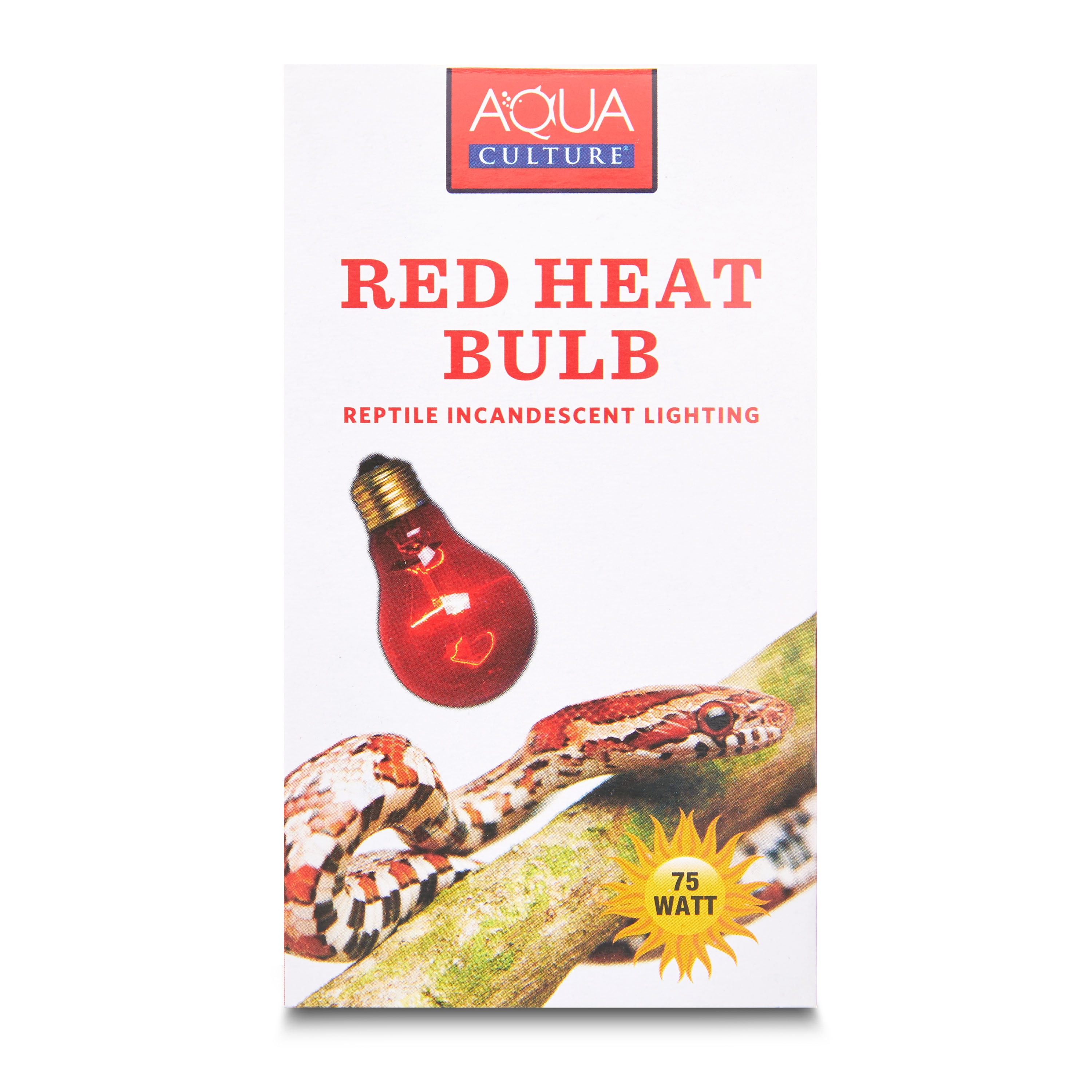 Aqua Culture Red Heat Incandescent Bulb, 75 Watts