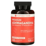 Further Food Premium Ashwagandha, Maximum Strength, 1,325 mg, 120 Vegetarian Capsules