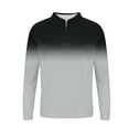 thumbnail image 5 of Pisexur Chandails en Molleton pour Hommes à Manches Longues, Sweat à Col Rabattu, Mode Décontractée, Patchwork de Couleurs Surdimensionné, Pull-Over, Fermeture Éclair Quart, Chemises de Gym Athlétiques, Chandail en Molleton Grande Taille M-6TG, 5 of 5