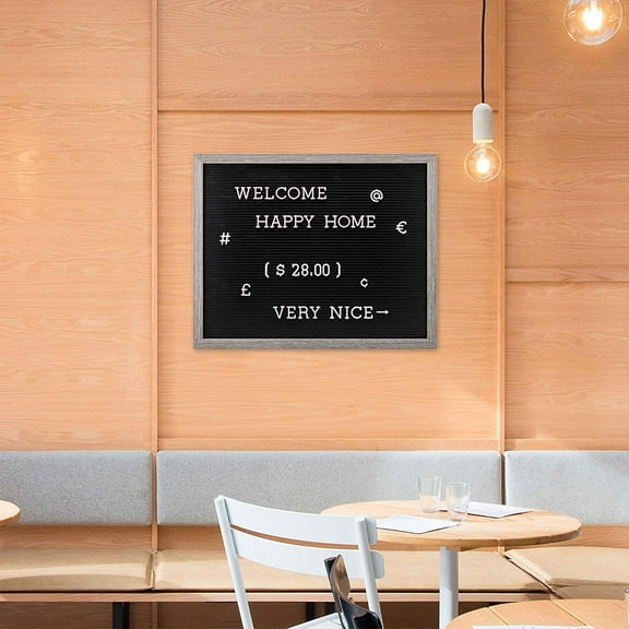 IDEANATEGRATE Use Plastic Letter Board Accessories Black 5Pcs
