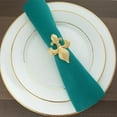 thumbnail image 4 of Fennco Styles Classic Fleur De Lis Metal Napkin Rings, Set of 4, 4 of 6