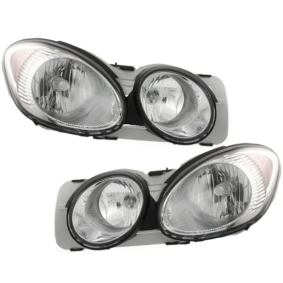 Garage-Pro Driver and Passenger Side Headlight for Buick LaCrosse CX CXL CXS 2005-2007 Also Fits Allure Halogen With bulb(s) Replaces# 25942066 25942067