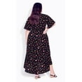 thumbnail image 2 of Evans Women's Plus Size Vivian Wrap Maxi Dress Short Flutter Sleeve V-Neckline, 2 of 3