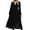 Black, variant on Wedding Guest Dresses for Women V Neck Wrap Long Sleeve Formal Dress Loose Pleated Side Slit Maxi Dress