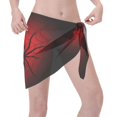 thumbnail image 3 of Disketp Spider On The Web Women Swimsuit Cover Up Short Chiffon Summer Beach Sarong Bikini Wrap Skirt Bathing Suit, 3 of 7