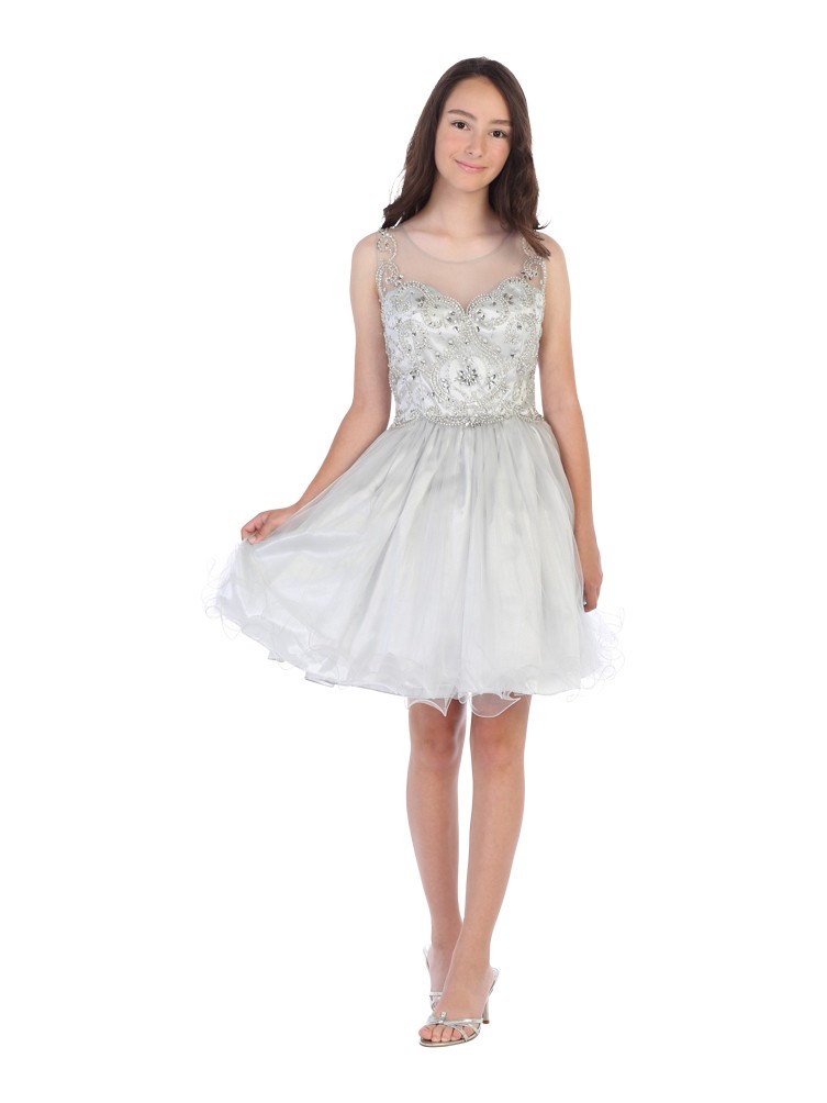 silver party dress juniors