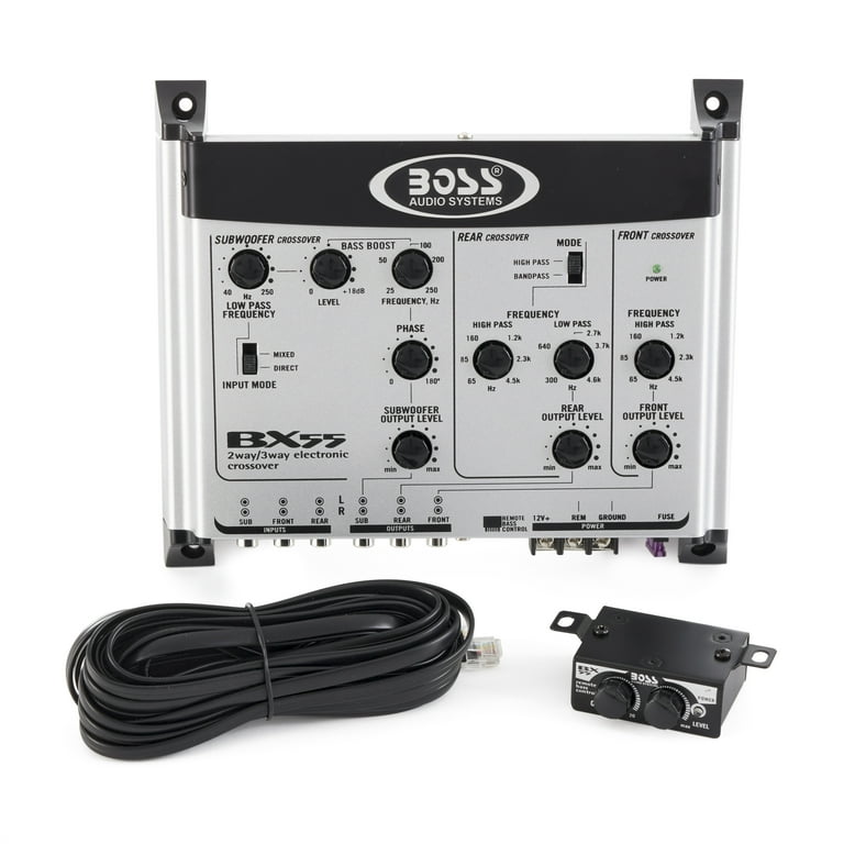 BOSS Audio Systems BX55 2/3ウェイ　クロスオーバー Boss Audio Systems BX55 2/3 Way Car Audio Crossover, Remote