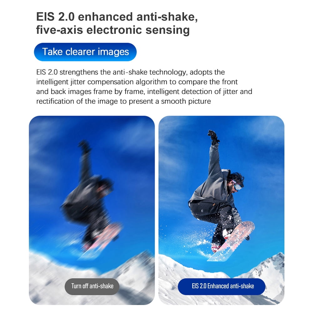Camera 5K Head Mounted Camera Wearable WiFi Video Camera Camcorder Webcam 30MP Anti-shake IPX5 Waterproof With 120Wide Angle Lens Support APP Control For Vlog Video Recording