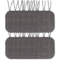 Sweet Home Collection Aria Memory Foam Non-Slip Chair Pad with Ties Grey/Black Set of 12