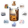 thumbnail image 3 of Lsque Vintage Cute Corgi Sunflower pattern Laundry Hamper Basket, Tall Woven Rope Hamper Basket for Clothes, Lightweight Storage Basket, Collapsible Waterproof-, 3 of 8
