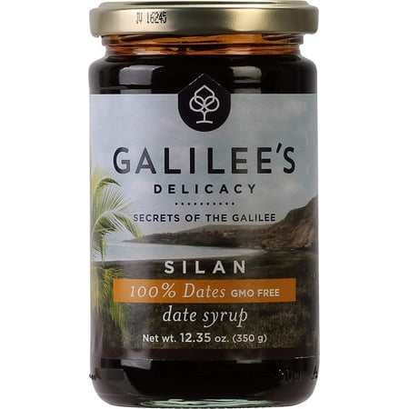 GALILEE'S DELICACY Pure Date Honey Sugar-free - GMO free Silan 100% Date Syrup, 350g