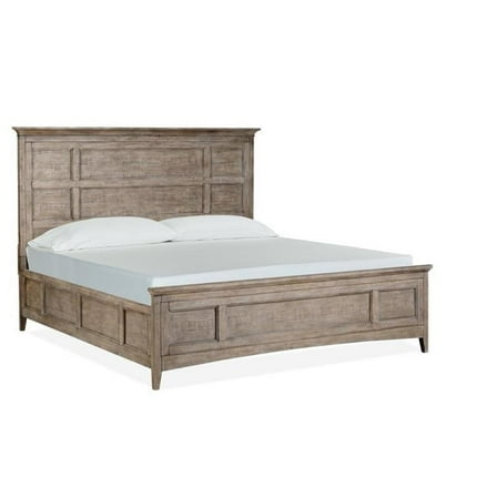 Bowery Hill Contemporary King Panel Bed with Regular Rails in Mahogany