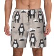 thumbnail image 3 of Uemuo Cartoon Bear Brown Pattern Mens Swim Trunks Quick Dry Board Shorts with Mesh Lining, Stretch Beach Shorts Quick Dry No-Chafing Board Shorts-Large, 3 of 9