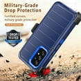 thumbnail image 3 of NIFFPD Samsung Galaxy A53 5G Case with Screen Protector Tough Rugged Shockproof Protective Phone Case with Belt-Clip Holster Dark Blue, 3 of 6