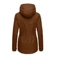 thumbnail image 2 of HANXIULIN Women Plus Size Winter Overcoat Women's Jacket Thick Outwear Plush Lined Hooded Coat Warm Trench Women's Coat Khaki 5XL, 2 of 7