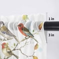 thumbnail image 5 of Bird Leaf Valance Curtains for Kitchen/Living Room/Bathroom/Bedroom Window, Rod Pocket Small Topper Half Short Window Curtains Voile Sheer Scarf, Spring Summer Tree Branch Farmhouse Retro 42"x12", 5 of 8