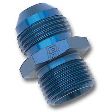 Russell 670520 Blue Anodized Aluminum -6AN Flare to 14mm Metric Adapter