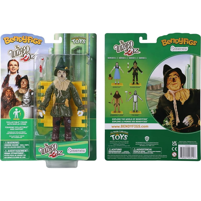 Noble Collection Wizard of Oz Scarecrow Bendyfig, 7 inch, Bendable