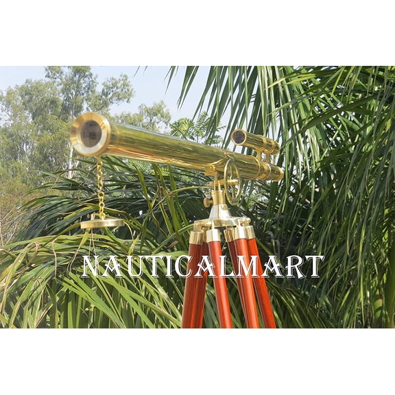 NauticalMart Floor Standing Telescope Brass Griffith Astro - Floor Standing Telescope 60'' - Marine