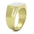 thumbnail image 4 of RareGem TK2048 - IP Gold(Ion Plating) Stainless Steel Ring with AAA Grade CZ in Clear, 4 of 4