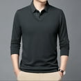 thumbnail image 5 of Autumn Men's Long Sleeved Casual Striped Fake Two Piece T-shirt, 5 of 5