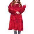 thumbnail image 2 of Wearable Blanket Hoodie for Women Fleece Hooded Blanket Sweatshirt Warm Cozy Wearable Throw with Pocket for Adult Regular One size, 2 of 7