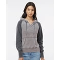 thumbnail image 5 of J. America Women's Zen Fleece Raglan Hooded Sweatshirt, 5 of 5