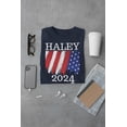 thumbnail image 5 of Election 2024 Haley 2024 Paint Stroke American Flag Mens T Shirt, 5 of 5
