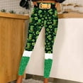 thumbnail image 2 of Goodeals Clearance Sale,Womens High Waist Workout Leggings St.Patricks Day Tights 3D Printed Stretchy Leggings Shamrock Clover Green Lucky Pants for Yoga Running(Green,S), 2 of 7