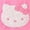 Hello Kitty, variant on Licensed Characters Sherpa Backed Throw Blankets, 50" x 60"
