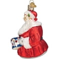 thumbnail image 2 of Old World Christmas Blown Glass Ornament for Christmas Tree, Norman Rockwell Iconic Santa, 2 of 7