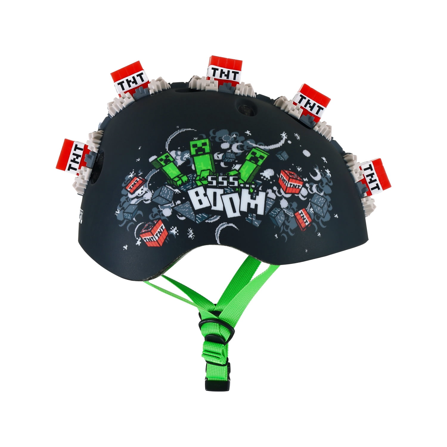 Minecraft Creeper Explosion Bike Helmet for Kids, 3D Minecraft Helmet, Kids Ages 5+