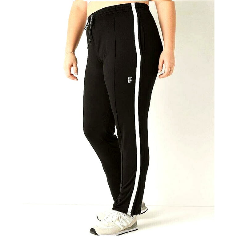 Victoria's Secret Pink Active Track Pants Workout Sweatpants Black Size  Medium NWT