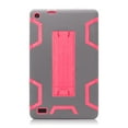 thumbnail image 3 of Mignova Case For Amazon Fire 7 (2017 Release) Case,[Kickstand Feature],Shock-Absorption/High Impact Resistant Heavy Duty Armor Defender Case for Kindle fire 7 Inch 2017(Gray+Pink), 3 of 7