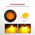 thumbnail image 4 of 10 luces LED redondas de 3/4 pulgadas con indicador lateral delantero y trasero para camión, RV, coche, autobús, remolque, furgoneta, caravana, barco (12 V, ámbar), 2 años de garantía, 4 of 5